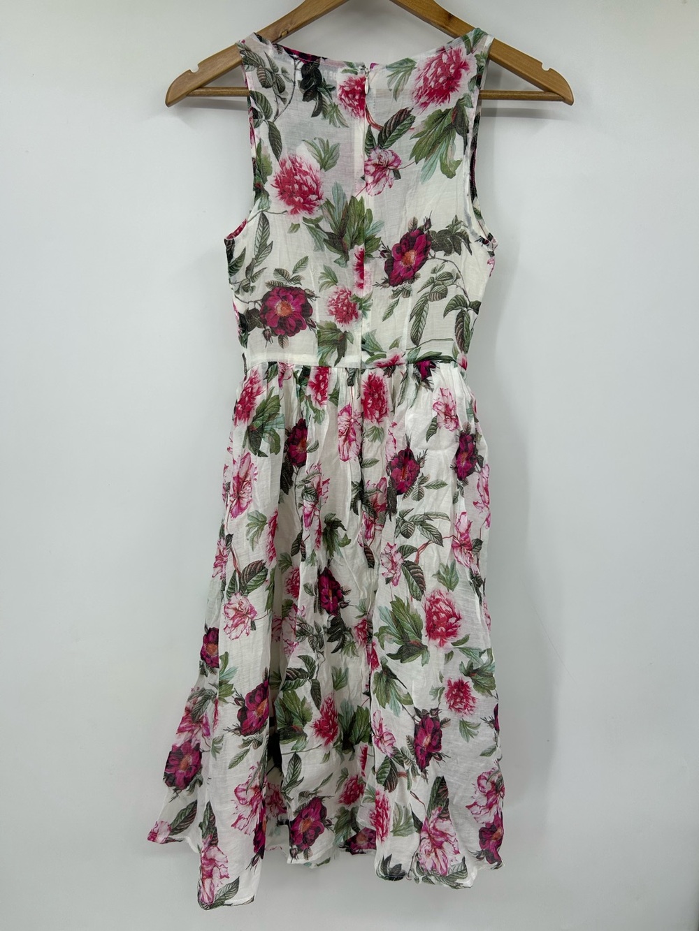 BB DAKOTA RSVP Midi Dress Lined Sleeveless Floral Zip Up Size 0 - Picture 5 of 7